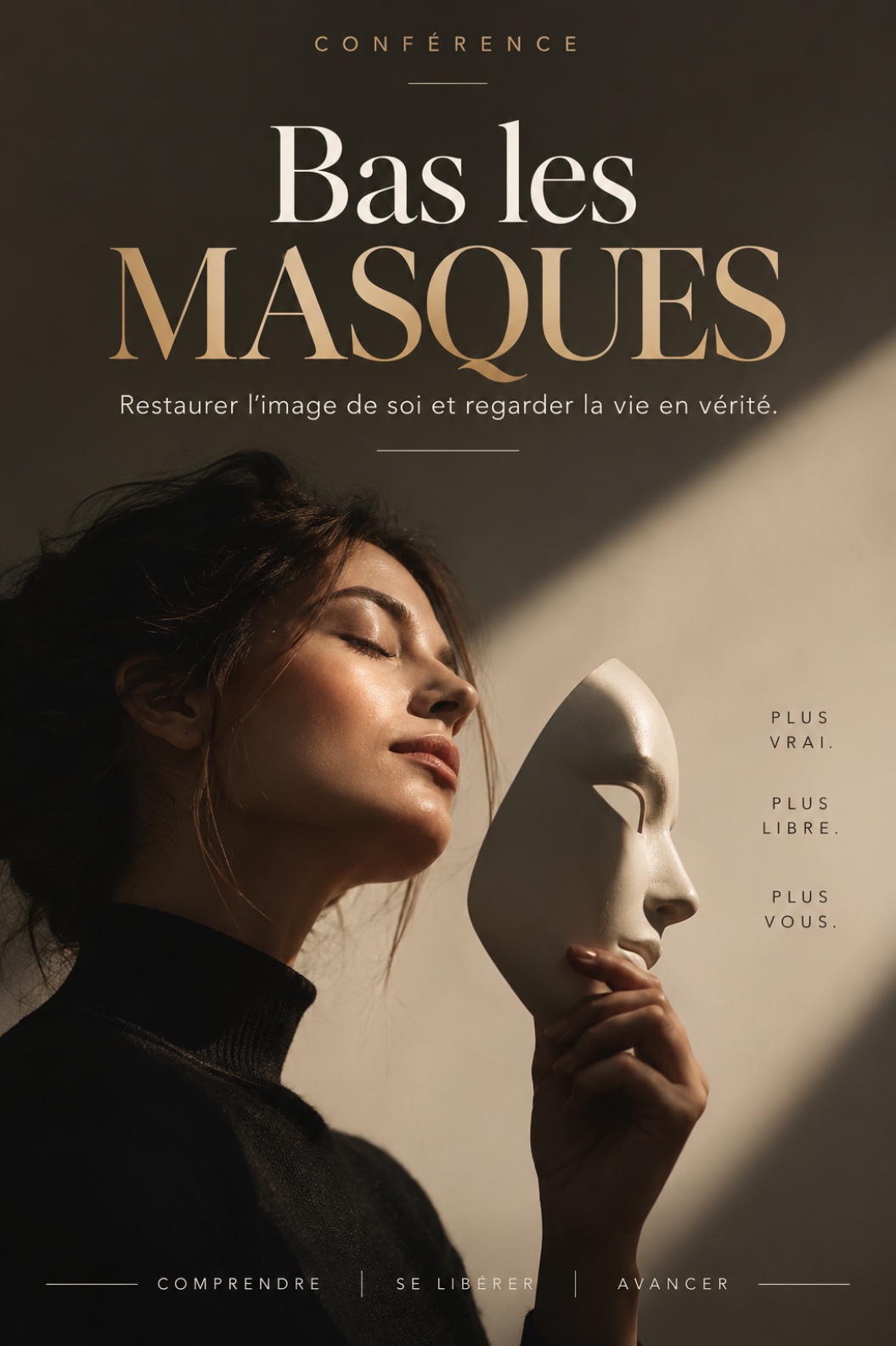 Affiche de la conférence Bas les masques